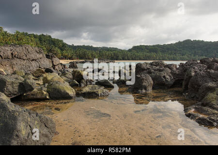 Praia coco auf der Insel Principe, Sao Tome und Principe Stockfoto