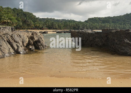 Praia coco auf der Insel Principe, Sao Tome und Principe Stockfoto