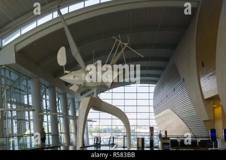 September 9, 2017 San Jose/CA/USA - Moderne Kunst auf der Norman Y. Mineta San Jose International Airport Stockfoto