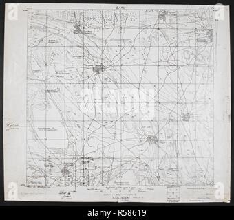 Karte von Baku, datiert 1918. Baku, MOD Misc 306. [U.a.] : Umfrage Party MEF, 1918. Indien. Armee. Royal Engineers. Indische Feld übersicht Firma, 1 st. Maßstab 1 : 21 000. Quelle: Maps MOD Misc 306 Blatt 3. Stockfoto