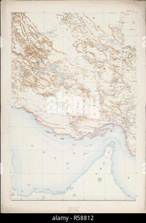 Persien. Karte von Persien... In der Intelligenz Div. kompiliert [London], 1891. Quelle: Maps.50970. (41), Blatt 6. Sprache: Englisch. Stockfoto