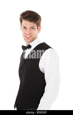 Porträt einer Zuversichtlich lächelnder Kellner Stockfoto