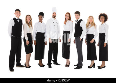 Portrait von zuversichtlich, das Personal im Restaurant Stockfoto