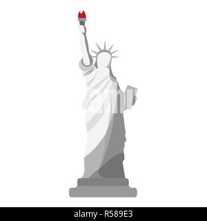 Freiheitsstatue Symbol. Glücklich 4. Juli und der Tag der Unabhängigkeit. Vector Illustration. Stock Vektor