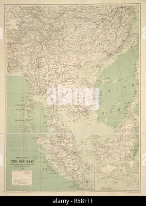 Handelswege in den Fernen Osten. Handelswege in den Fernen Osten. Von J. Coryton. [Skal. London: Stanford, 1894. Quelle: Maps.58430. (1). Sprache: Englisch. Stockfoto