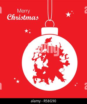 Frohe Weihnachten Abbildung Thema mit Karte von Austin Stock Vektor