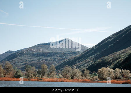 Landschaft von Torbiere del Sebino Naturpark in der Lombardei. Iseo See. Reiseziel in Italien Stockfoto