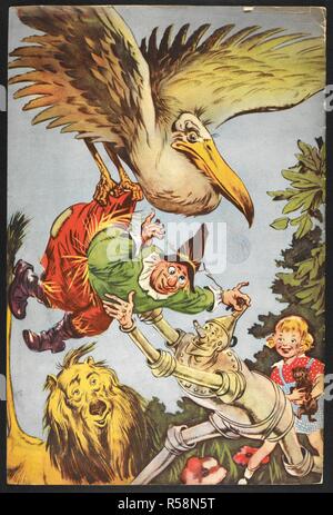 Die vogelscheuche von einem Pelikan durchgeführt. . Der Zauberer von Oz Bilderbuch. London: Hutchinson, [1940]. Quelle: LB.31. c 9373 zurück. Autor: Baum, Lyman Frank. Leason, Percy Alexander. Stockfoto