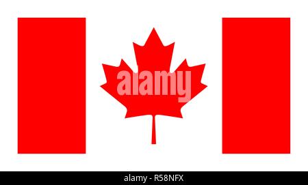 Vektor Flagge von Kanada Stock Vektor