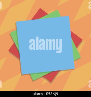 Design Business Konzept leeren Text kopieren für Web Banner Werbemittel mock up Vorlage. Mehrere Layer von leeren Bögen farbiges Papier Karton Ve Stock Vektor