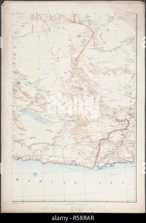 Persien. Karte von Persien... In der Intelligenz Div. kompiliert [London], 1891. Quelle: Maps.50970. (41), Blatt 5. Sprache: Englisch. Stockfoto