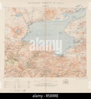 Osten der Türkei in Asien. Osten der Türkei in Asien. Maßstab 1:250.000, oder 1.0. London: Geographische Abschnitt, General Personal, 1901. Osten der Türkei in Asien. Bild aus der östlichen Türkei in Asien. Maßstab 1:250.000, oder 1,014 Zoll bis 4 Meilen. An der Intelligence Division, War Office zusammengestellt, die von großen F.R. Maunsell, usw... Quelle: Maps.152.d.2, Blatt 19. Sprache: Englisch. Stockfoto