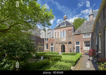 Der geheime Garten in Jan Pesijnshof, Leiden, Südholland, Niederlande Stockfoto