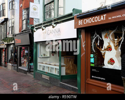 Ein Blick auf die Canna Küche in Brighton, erste Cannabis infundiert Restaurant, das dieses Wochenende Eröffnung ist in Großbritannien. Stockfoto