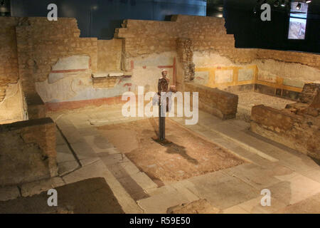 Italien, Brescia - 24. Dezember 2017: der Blick auf das Fragment eines römischen Hauses oder Domus Romano im Museum von Santa Giulia am 24. Dezember 2017. Stockfoto