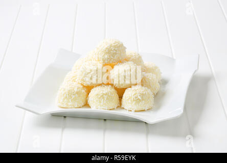 Coconut Schneeball Trüffel Stockfoto