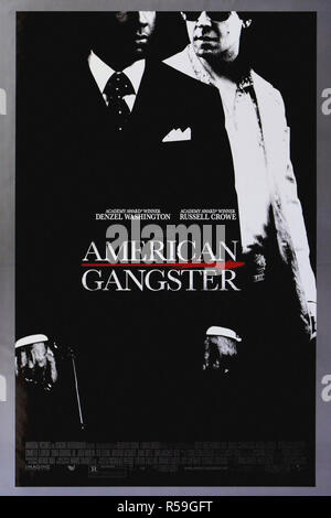 American Gangster - Original Filmplakat Stockfoto