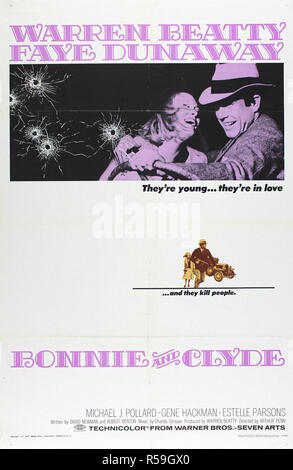 Bonnie und Clyde - Original Filmplakat Stockfoto