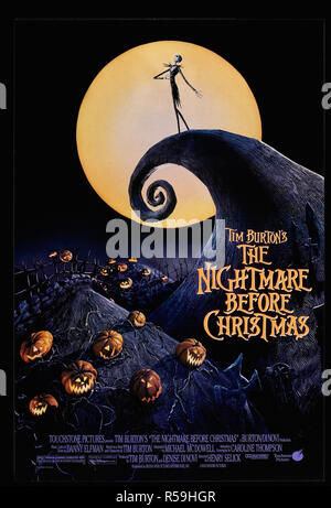 The Nightmare Before Christmas - Original Filmplakat Stockfoto