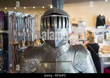 Mittelalterlichen Rüstung Helm Stockfoto