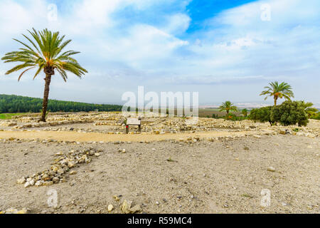 Archäologische Funde in Tel Megiddo National Park. Im Norden Israels Stockfoto