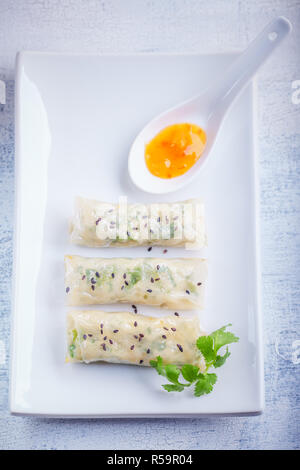 Rice Paper Rolls Stockfoto