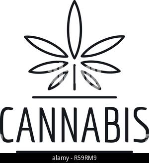 Bauernhof cannabis Logo. Übersicht Bauernhof cannabis Vektor Logo für Web Design auf weißem Hintergrund Stock Vektor