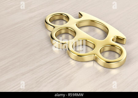 Golden brass Knuckles Stockfoto