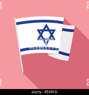 Israel Flagge Symbol. Flache Abbildung: Israel Flagge vektor Symbol für Web Design Stock Vektor