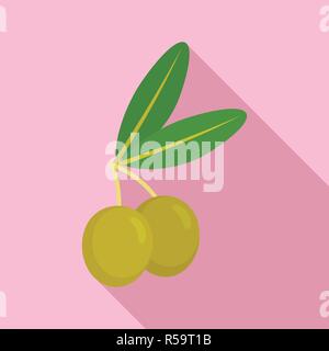 Jüdische olive Symbol. Flache Darstellung der jüdischen olive Vektor Symbol für Web Design Stock Vektor