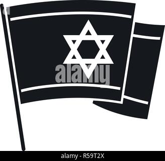 Israel Flagge Symbol. Einfache Abbildung: Israel Flagge vektor Symbol für Web Design auf weißem Hintergrund Stock Vektor