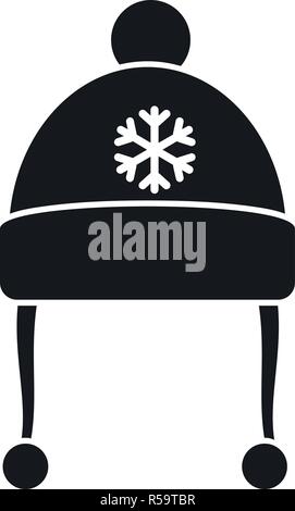 Red Winter hat Symbol. Einfache Abbildung von red winter Hut vektor Symbol für Web Design auf weißem Hintergrund Stock Vektor