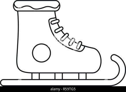 Winter Schlittschuhe Symbol. Übersicht Winter Schlittschuhe vektor Symbol für Web Design auf weißem Hintergrund Stock Vektor
