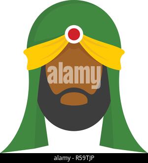 Indischen Königs Symbol. Flache Darstellung des indischen Königs vektor Symbol für Web Design Stock Vektor