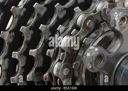 Zahnradsatz Fahrrad Stockfoto