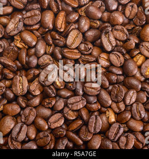 Kaffeebohnen-Nahaufnahme Stockfoto