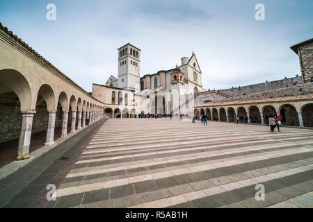 Basilica di San Francesco d'Assisi, Assisi, Umbrien, Italien, Europa. Stockfoto
