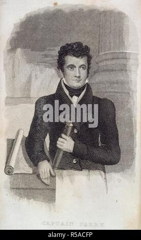 Kapitän Parry. Die Reisen und Reisen der Kapitäne Parry, Frankli. J. Jacques & W. Wright, London, 1826. Sir William Edward Parry (1790 - 1855). Englisch Navigator. Porträt. Bild aus der Fahrten und Reisen der Kapitäne Parry, Franklin, Ross, und Herr Belzoni. Ursprünglich veröffentlichte/in J. Jacques & W. Wright, London, 1826 produziert. . Quelle: 10028.t.8, frontispiz. Stockfoto