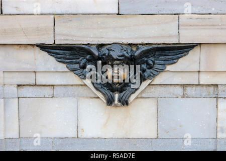 Skulptur an der Wand des Victoria Memorial, Kolkata Stockfoto