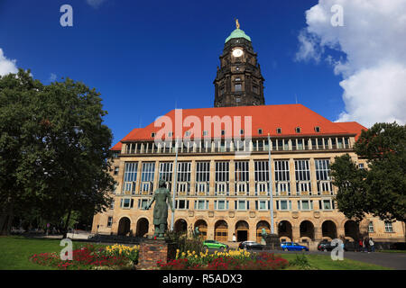 Neues Rathaus in Dresden, Sachsen, Deutschland Stockfoto