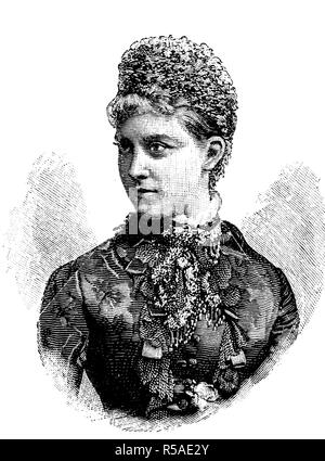 Prinzessin Charlotte von Preußen, Victoria Elisabeth Augusta Charlotte von Preußen, 1860-1919, älteste Tochter des späteren Deutschen Stockfoto