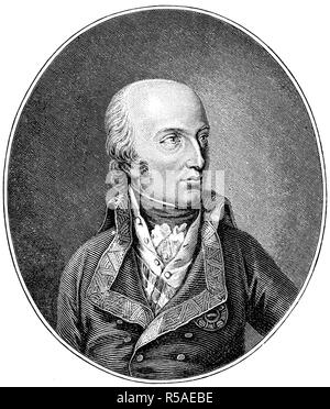 Erzherzog Carl Ludwig Johann Joseph Laurentius von Österreich, Herzog von Teschen, September 5, 1771, April 30, 1847, Holzschnitt, Österreich Stockfoto