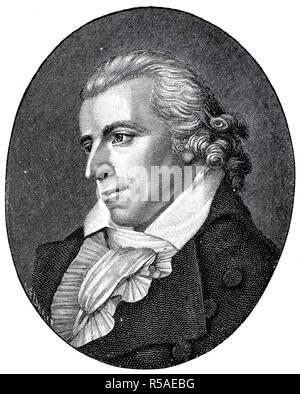 Johann Christoph Friedrich von Schiller, November 10, 1759, 9. Mai 1805, war ein Arzt, Dichter, Philosoph und Historiker, Stockfoto