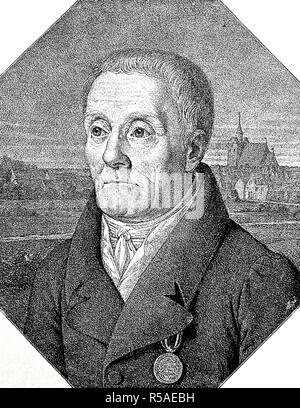 Joachim Christian Nettelbeck, September 20, 1738, 29. Januar 1824, wurde ein bekannter deutscher Volksheld durch seine Rolle in Stockfoto