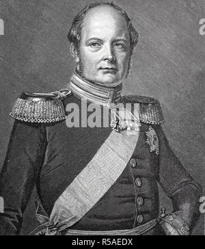 Friedrich Wilhelm IV., 15. Oktober 1795, vom 2. Januar 1861, König von Preußen, Holzschnitt, Deutschland Stockfoto