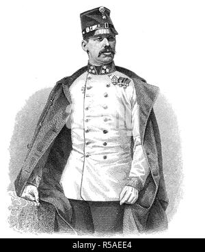Erzherzog Albrecht Friedrich Rudolf Dominik von Österreich, Herzog von Teschen, den 3. August 1817, vom 18. Februar 1895, Holzschnitt, Österreich Stockfoto