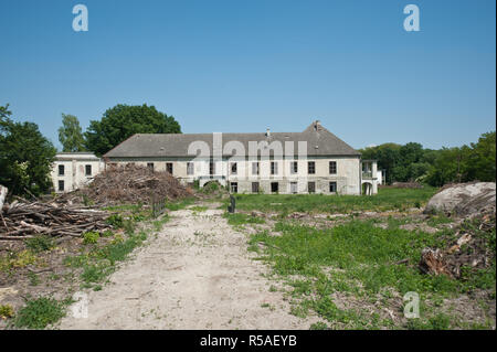 Ebreichsdorf, Reste der historischen Fabrik, inzwischen abgerissen Stockfoto