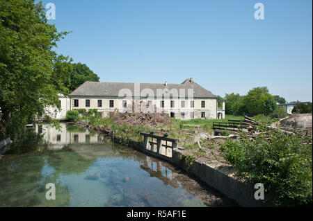 Ebreichsdorf, Reste der historischen Fabrik, inzwischen abgerissen Stockfoto