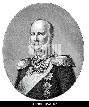 Prinz Wilhelm, März 22, 1797, 9. März 1888, König von Preußen, Holzschnitt, Deutschland Stockfoto