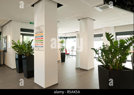 Die ehemalige Polizeidienststelle in Amstetten Mozartstraße wurde von der Bundesimmobiliengesellschaft (BIG) und Architekt DI Christian Mang im Jahr Stockfoto